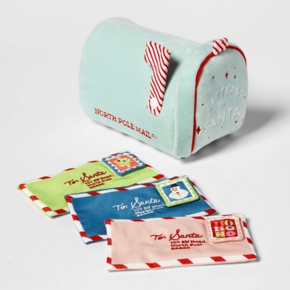 Christmas Letters to Santa Mailbox Plush Play Set 7pc - Pillowfort - Picture 1 of 16